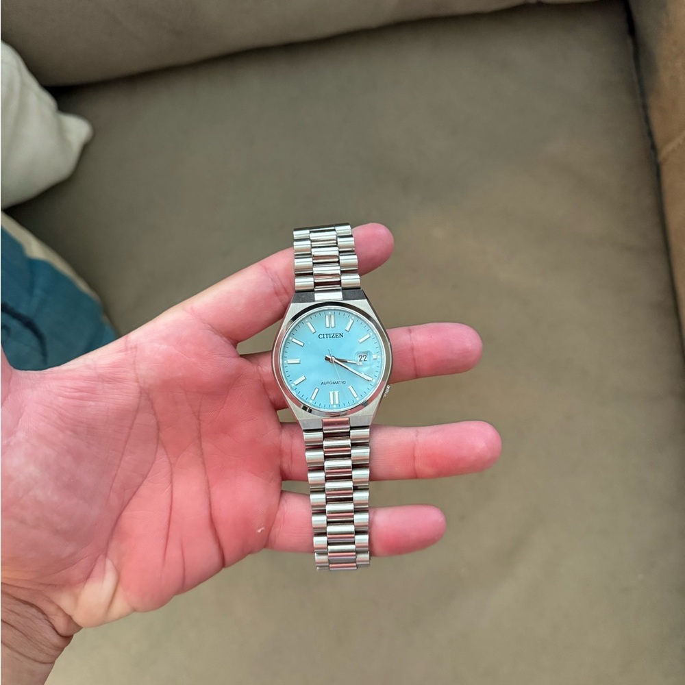 Citizen Silver Watch with Blue Dial